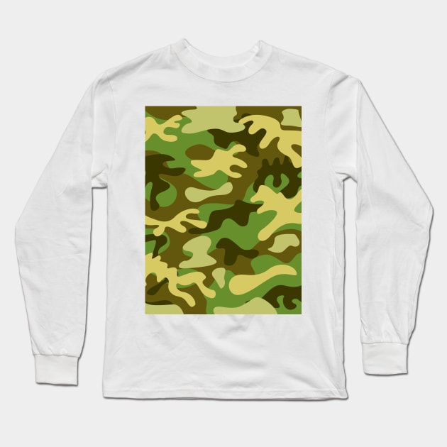 Camouflage Long Sleeve T-Shirt by Minimo Creation